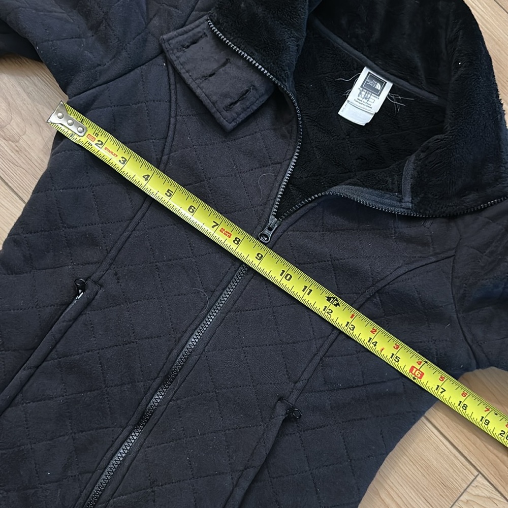 The North Face Long Sweater Jacket Quilted Small Black - Picture 7 of 9
